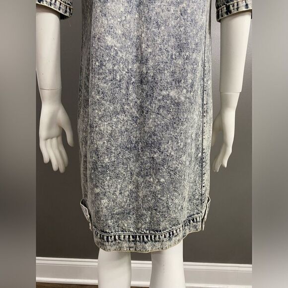 Mebon by Machine Jeans Button Up Denim Dress/ Blazer/ Duster/ Jacket Size Small - Picture 8 of 11